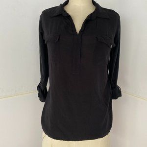 Monk & Lou Pullover Black Blouse